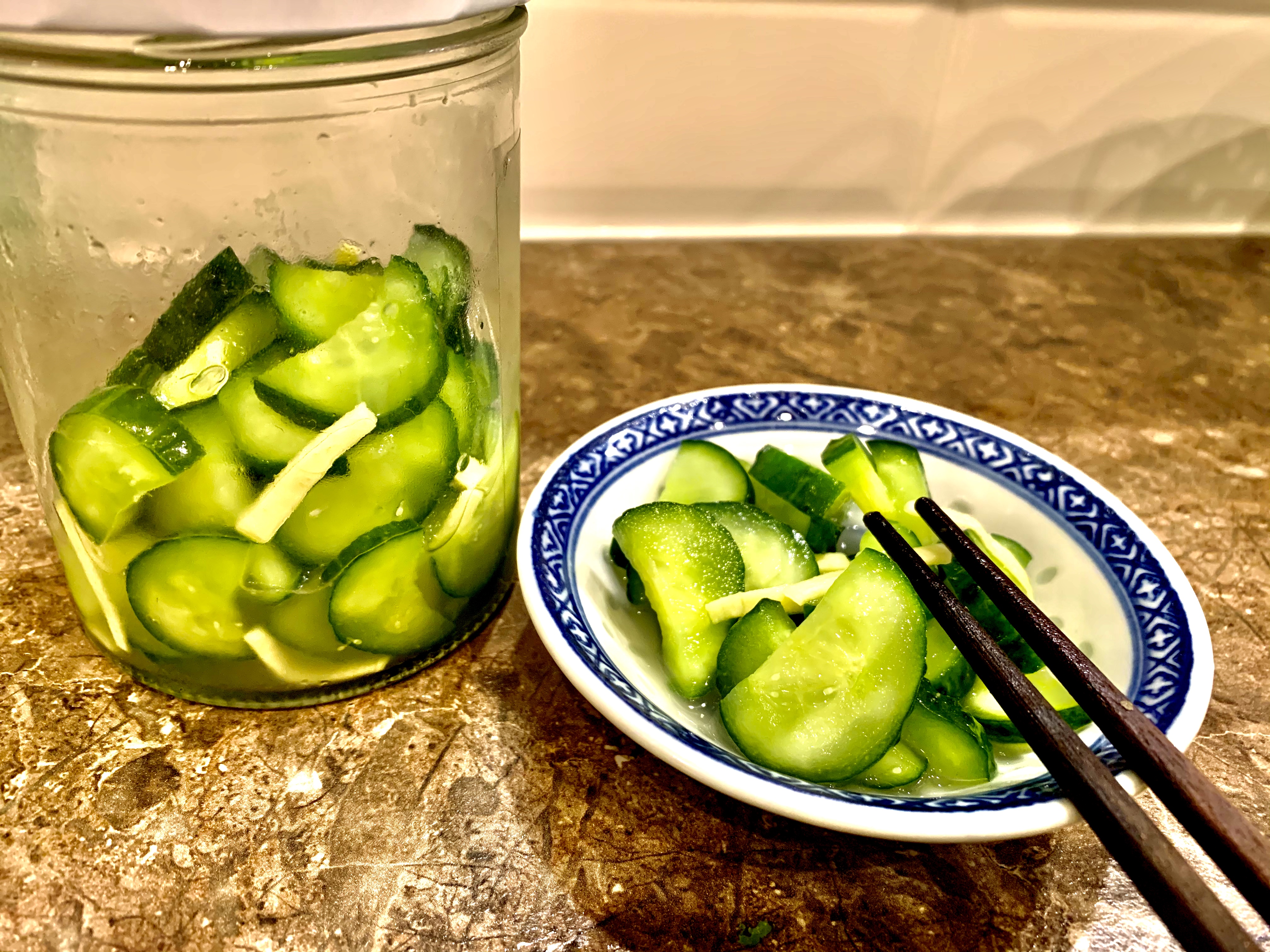Quick pickled cucumber
